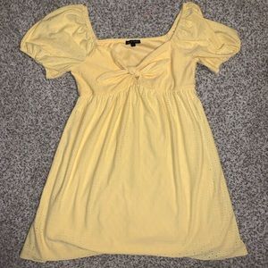 Pastel yellow mini dress